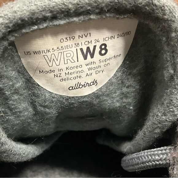 ALLBIRDS Grey Wool Runners 0319 NV1 Women’s Size 8 - Picture 5 of 6